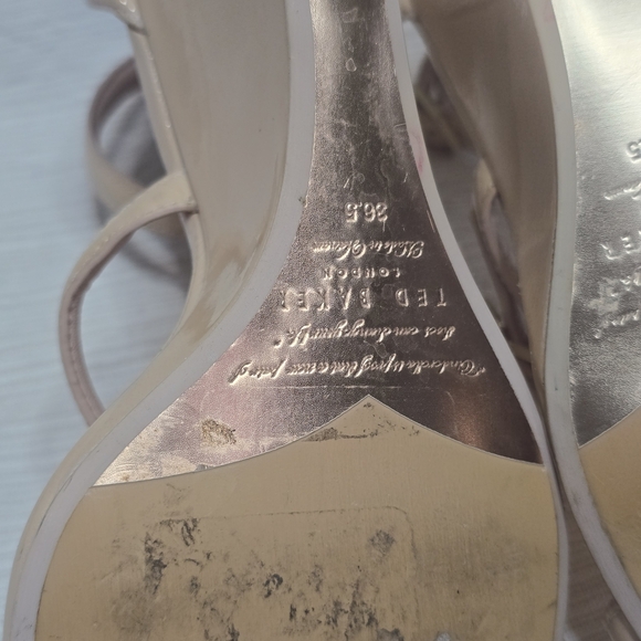 Ted Baker Women's Gold Strappy Sandals - Picture 6 of 6